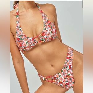 NWT Thea Bikini set (top & bottoms) Cherry Berry